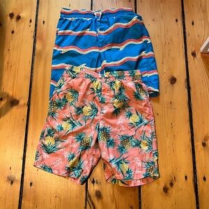 Bundle of 2 Old Navy boys large swim trunks